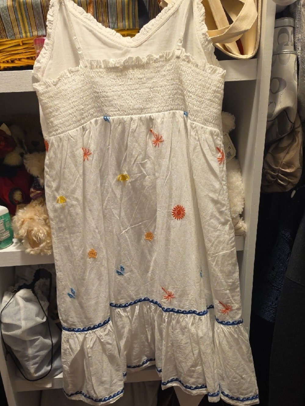 NWOT Cynthia Rowley White Sundress with Multicolor Embroidery - Picture 2 of 6